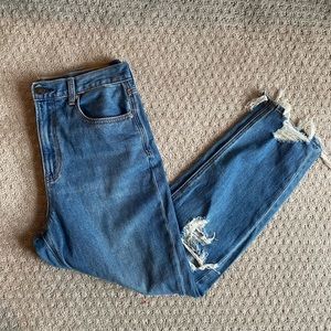 American Eagle Distressed Mom Jeans